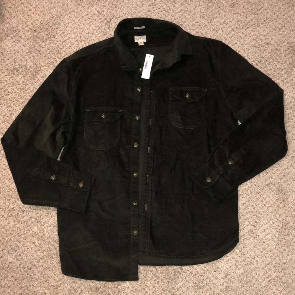 NWT Men’s olive green corduroy shirt